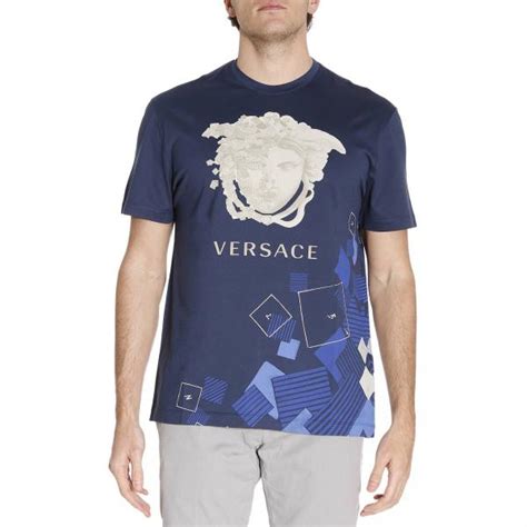 royal blue versace t shirt|Men's Designer Clothes .